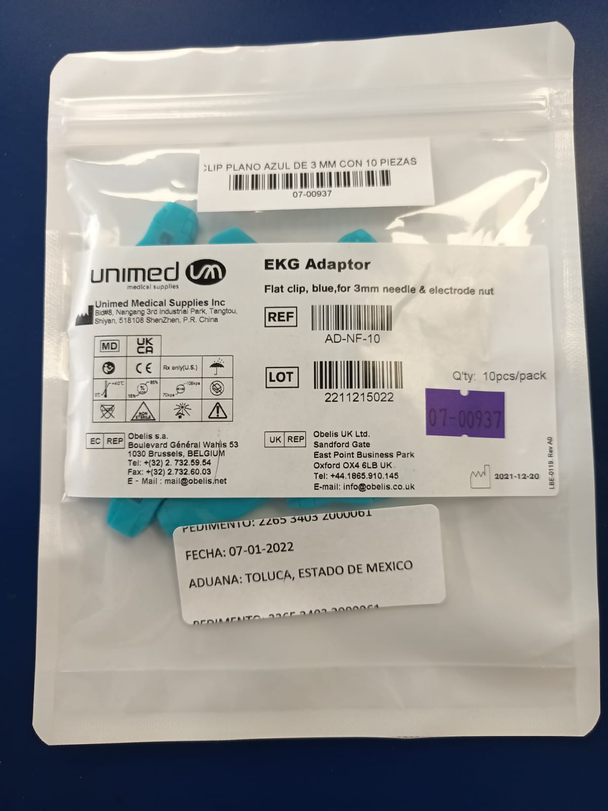 ADAPTADOR P/ECG BANANA PINZA-CAIMAN AD-NF-10