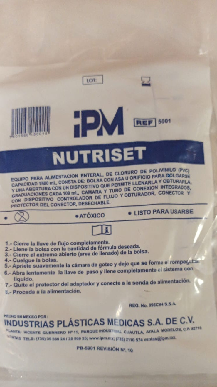 BOLSA DE ALIMENTACION ENTERAL ADULTO 1500 ML IPM 5001