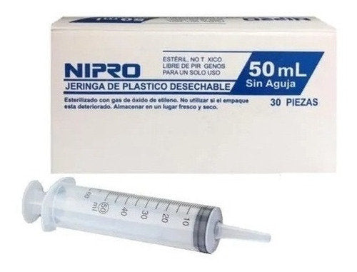 JERINGA DE 50 ML SIN AGUJA NIPRO