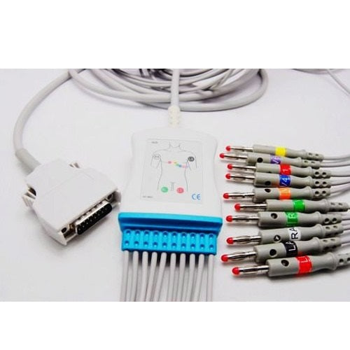 Cable para electrocardiógrafo de 10 puntas compatible con mortara E10R-MT-B