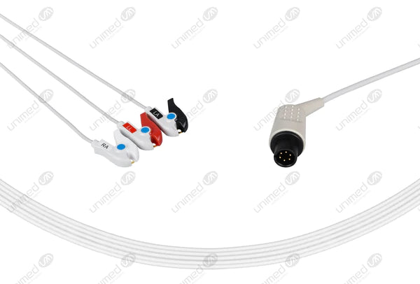 CABLE DE ECG REUTILIZABLE COMPATIBLE CON AAMI DE 6 PINES