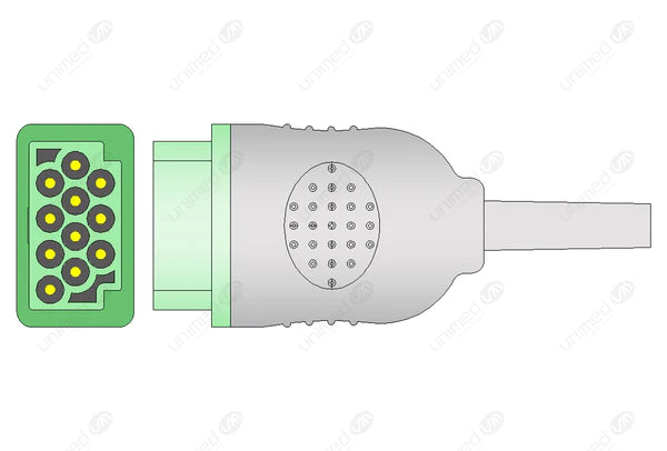 CABLE DE ECG REUTILIZABLE COMPTIBLE CON MARQUETTE- AHA