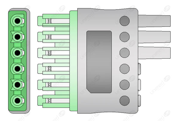 CABLE CONDUCTOR DE ECG COMPATIBLE CON DRAGER