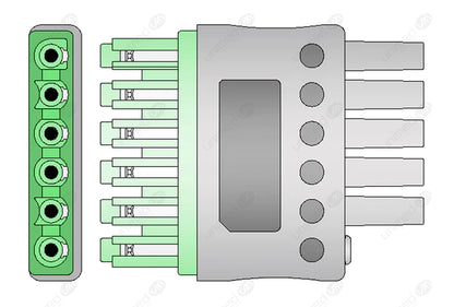 CABLE CONDUCTOR DE ECG COMPATIBLE CON DRAGER