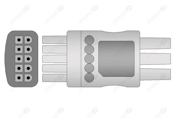 Cable conductor de ECG reutilizable con DATASCOPE-AHA