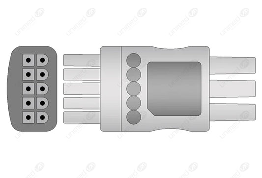 Cable conductor de ECG reutilizable con DATASCOPE-AHA