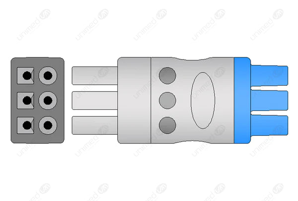 CABLE CONDUCTOR DE ECG REUTILIZABLE COMPATIBLE CON DATEX -AHA