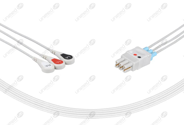 CABLE CONDUCTOR DE ECG REUTILIZABLE COMPATIBLE CON DATEX -AHA