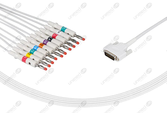 CABLE PARA EKG REUTILIZABLE DE UNA PIEZA COMPATIBLE CON NIHON KOHDEN