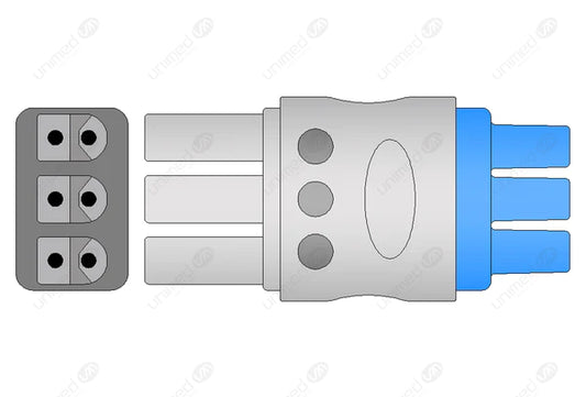 CABLE CONDUCTOR DE ECG REUTILIZABLE COMPATIBLE CON SIEMENS-AHA