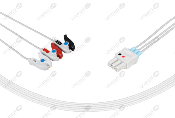 CABLE CONDUCTOR DE ECG REUTILIZABLE COMPATIBLE CON SIEMENS-AHA