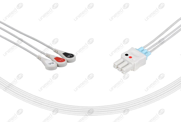 CABLE CONDUCTOR DE ECG REUTILIZABLE COMPATIBLE CON SIEMENS-AHA