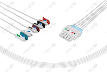 CABLE CONDUCTOR DE ECG REUTILIZABLE COMPATIBLE CON SIEMENS-AHA