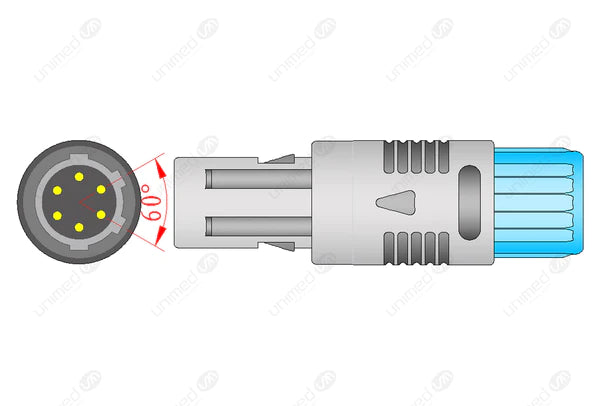 CABLE DE INTERFAZ DE SPO2 COMPATIBLE CON MINDRAY-MASIMO U708-30M UNIMED