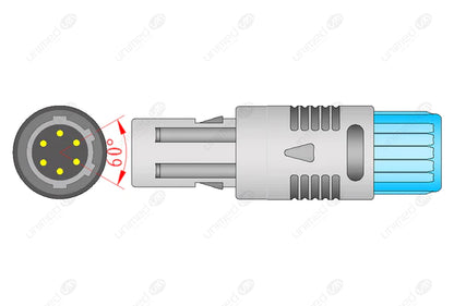 CABLE DE INTERFAZ DE SPO2 COMPATIBLE CON MINDRAY-MASIMO U708-30M UNIMED