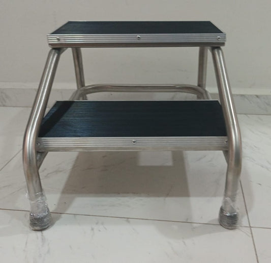 ESCALERILLA DE DOS PELDAÑOS DE ACERO INOXIDABLE