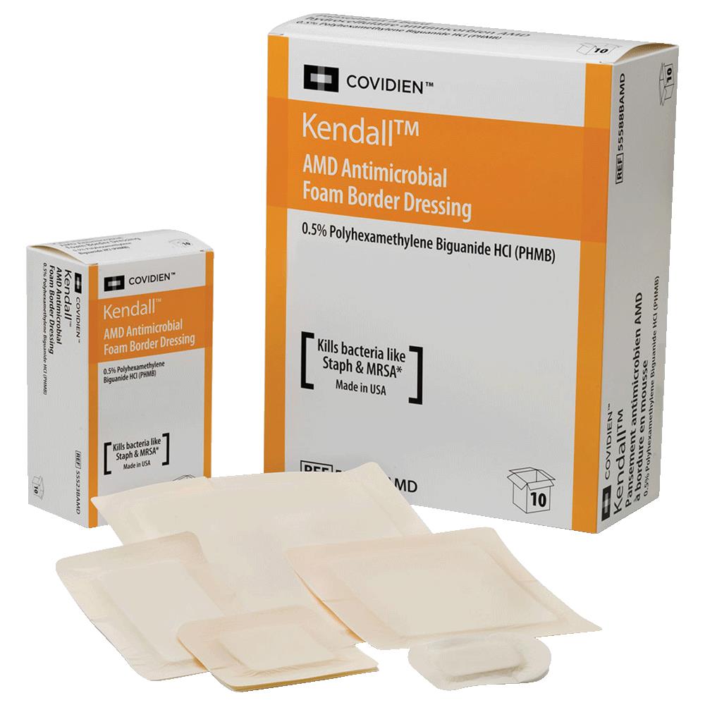 KENDALL AMD, APÓSITO DE ESPUMA, ANTIMICROBIANO, CON PHMB DE 5.1X5.1 CM REF. 55522AMDX CAJA C/25 PZS - ORTO-PAC, SILLAS DE RUEDAS, CAMAS HOSPITALARIAS, ORTOPEDIA BLANDA, CUNA PEDIATRICA, CARROS ROJOS, RODILLERAS, TOBILLERAS, CAMILLAS DE TRASLADO, CAMILLAS DE EMERGENCIA, PAPEL PARA EQUIPO MEDICO