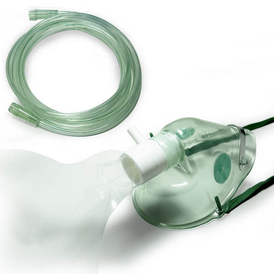 Mascarilla para para aerosolterapia con bolsa reservorio marca hsiner (adulto y pediátrica)